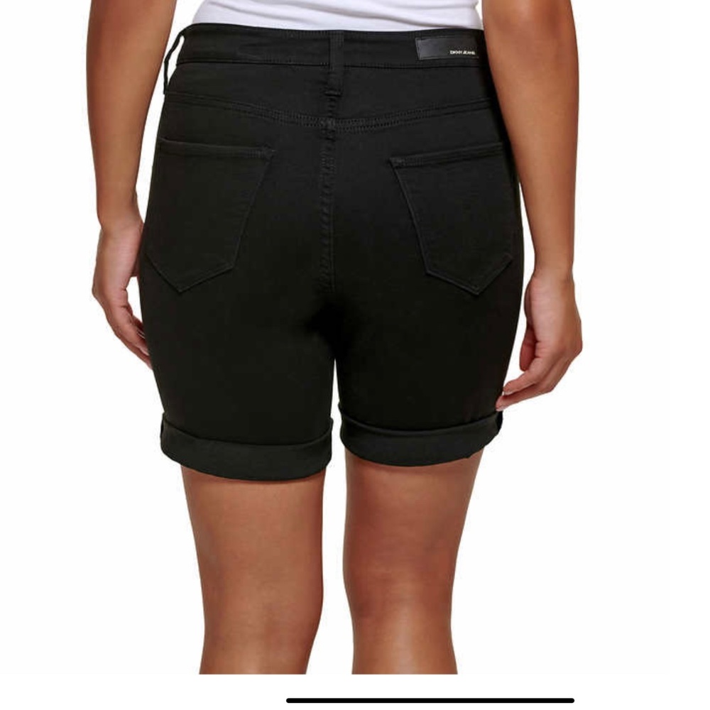 NWT DKNY Bermuda Shorts Black Denim - Picture 4 of 11